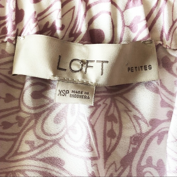 NWT Loft Light Pink Multi Boho Off Shoulder Halter Tie Dress XSP - Picture 5 of 16